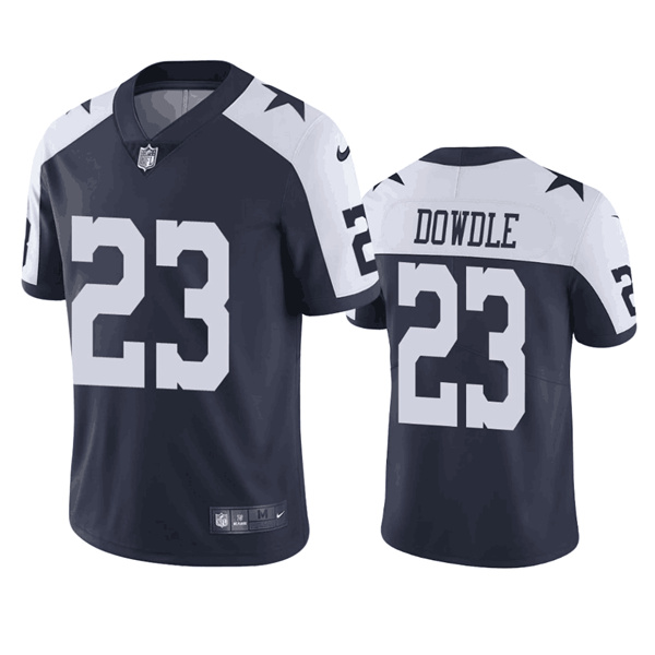 Men's Dallas Cowboys #23 Rico Dowdle Navy/White Vapor Untouchable Limited Stitched Football Game Jersey